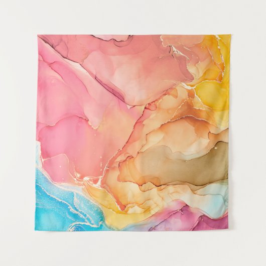アルコの自然高級抽象芸術流絵画動アート タペストリー (正面)