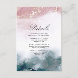 アルコエレガントーモダンルインクブッシュ青い水色 エンクロージャーカード