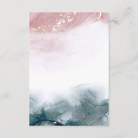 アルコエレガントーモダンルインクブッシュ青い水色 エンクロージャーカード (裏面)