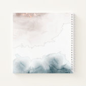 アルコエレガントーモダンルインク赤面ブルー ノートブック (裏面)