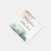 アルコエレガントーモダンルインク金ゴールド赤面ブルーミニマル スタンダードカクテルナプキン (角)