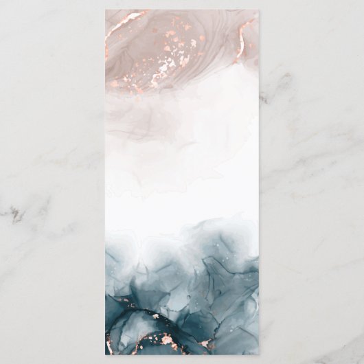 アルコエレガントーモダンルインク金ゴールド赤面ブルーミニマル メニュー (裏面)