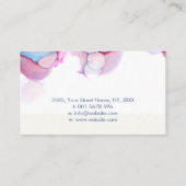 アルコエレガントールインクパステルブルーとピンク 名刺 (裏面)