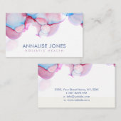 アルコエレガントールインクパステルブルーとピンク 名刺 (正面/裏面)