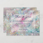 アルコエレガントールインクホログラフィックグリッターありがとう ポストカード (正面/裏面)