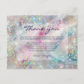 アルコエレガントールインクホログラフィックグリッターありがとう ポストカード (正面)