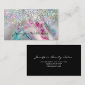 アルコエレガントールインクホログラフィックグリッターブラック 名刺 (正面/裏面)