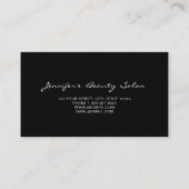 アルコエレガントールインクホログラフィックグリッターブラック 名刺 (裏面)