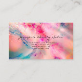 アルコエレガントールインクホログラフィックグリッターモダン 名刺 (裏面)