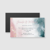 アルコエレガントールインク赤面ブルーウォーター色モダン (正面/裏面)