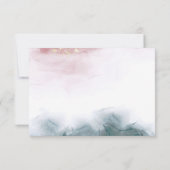 アルコエレガントールインク赤面ブルーウォーター色モダン 出欠カード (裏面)