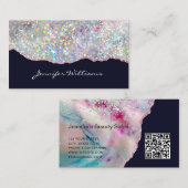 アルコエレガントールインク酸ホログラフィックグリッター 名刺 (正面/裏面)