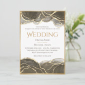 アルコエレガントールインク金ゴールドブ結婚ラック 招待状 (スタンド正面)