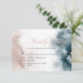 アルコエレガントールインク金ゴールド赤面ブミニマルルー 出欠カード (スタンド正面)