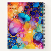 アルコカラフルルインクウォーターの背景色 ノートブック (裏面)