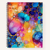 アルコカラフルルインクウォーターの背景色 ノートブック (正面)