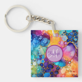 アルコカラフルールインクアート絵を描流体 キーホルダー