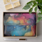 アルコカラフルールインクアート絵画流体 薄葉紙 (ギフト)