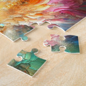 アルコカラフルールインクオパール抽象芸術アート ジグソーパズル (側面)