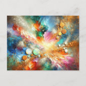 アルコカラフルールインクオパール抽象芸術アート ポストカード (正面)