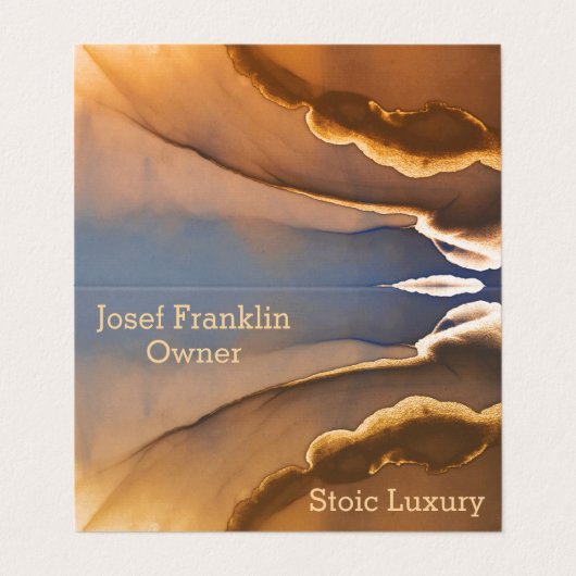 アルココンテンポラリーールインク金ゴールドと青 名刺 (外部フラット)