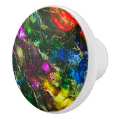 アルコサイケデリックールインク抽象芸術絵画ズ セラミックノブ (右)