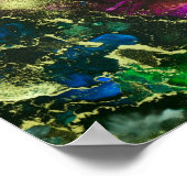 アルコサイケデリックールインク抽象芸術絵画ズ ポスター (角)