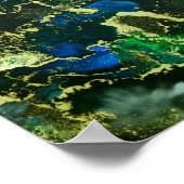 アルコサイケデリックールインク抽象芸術絵画ズ ポスター (角)