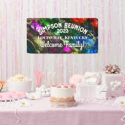 アルコサイケデリックールインク抽象芸術絵画ズ 横断幕 (パーティー)