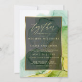 アルコモダンールインクグ鮮やかリーンズとゴールズ 招待状 (正面)