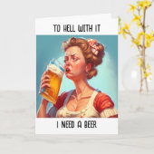 アルコールおもしろいユーモア カード (黄色い花)