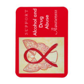 アルコールおよび薬物乱用認識度リボン磁石 マグネット (縦)