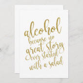 アルコールがあればこそ素晴らしい物語が生まれる サイン 招待状 (正面/裏面)