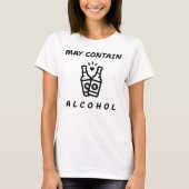 アルコールが入っているかも 面白Tシャツ - 大きなタイポグラフィー Tシャツ (正面)