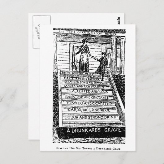アルコールが地獄への扉を開く ポストカード (正面/裏面)