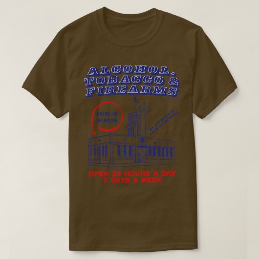 アルコールたばこ火器店 Tシャツ (デザイン正面)