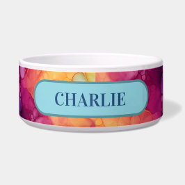 アルコールとインクの抽象芸術バブル ボウル