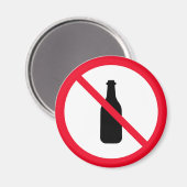 アルコールなし |赤い丸 |マグネット マグネット (正面/裏面)