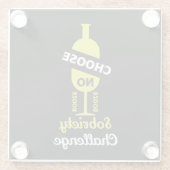 アルコールの汚れアルコールの無い完全支持 ガラスコースター (裏面)