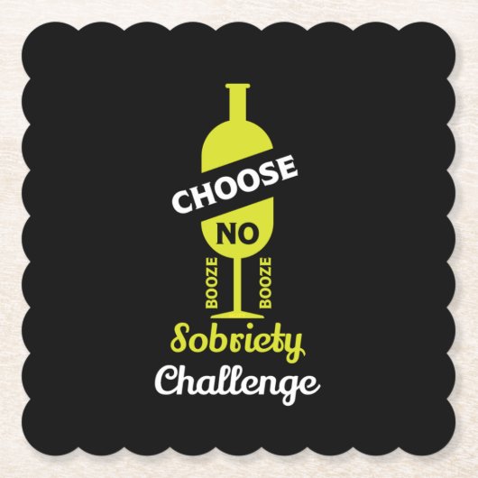 アルコールの汚れアルコールの無い完全支持 ペーパーコースター (正面)