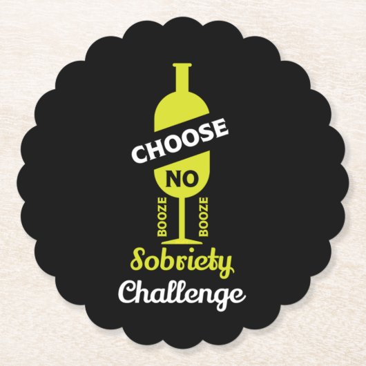 アルコールの汚れアルコールの無い完全支持 ペーパーコースター (正面)