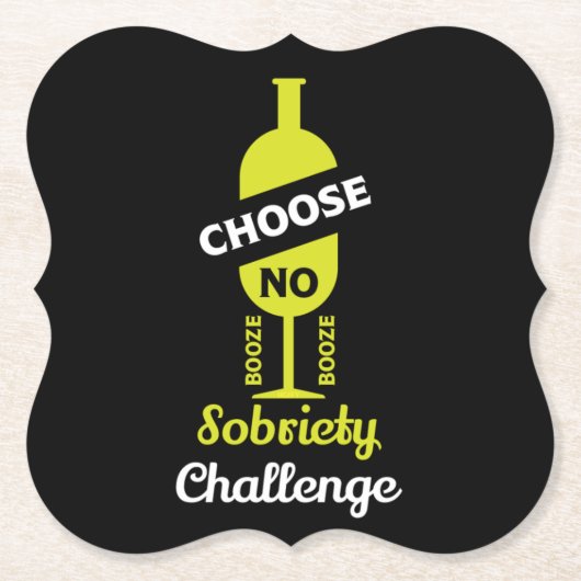 アルコールの汚れアルコールの無い完全支持 ペーパーコースター (正面)