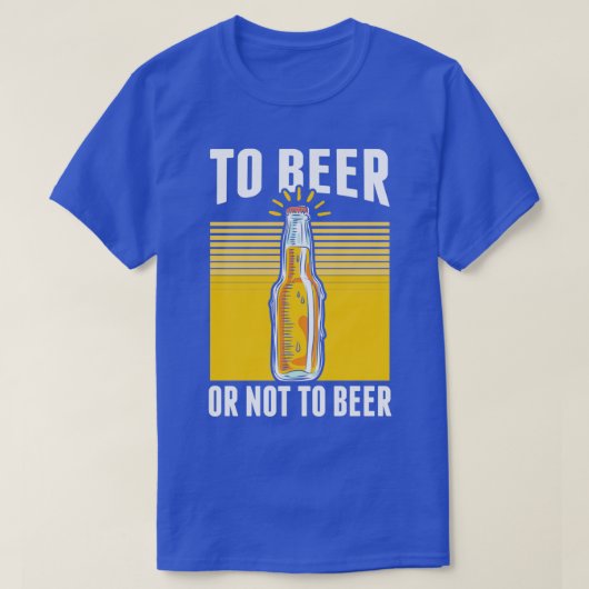 アルコールはビールか否か ビールか否か 面白い メンズ レディースプリント Tシャツ (デザイン正面)