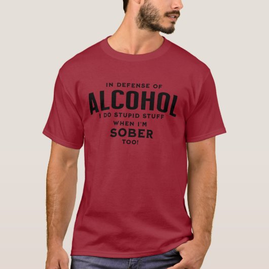 「アルコールを守るために…」 Tシャツ (正面)