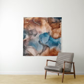 アルコールインキは半透明に色を付ける。抽象芸術多色 タペストリー (インサイチュ(横))