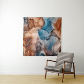 アルコールインキは半透明に色を付ける。抽象芸術多色 タペストリー (インサイチュ)