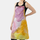 アルコールインキは半透明に色を付ける。流動芸術モダン。  エプロン (インサイチュ)