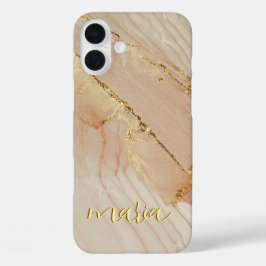 アルコールインクがおしゃれなモノグラムiPhoneケース iPhone 16 Plusケース