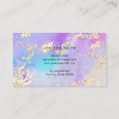 アルコールインクに対する模擬グリッター 名刺 (裏面)