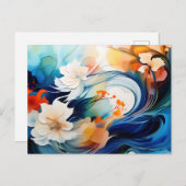 アルコールインクのエーテル流れ ポストカード (正面/裏面)